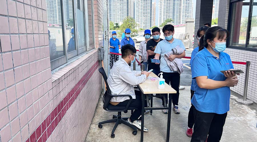 迅速防疫！金環(huán)電器積極配合醫(yī)護(hù)人員上門測核酸！