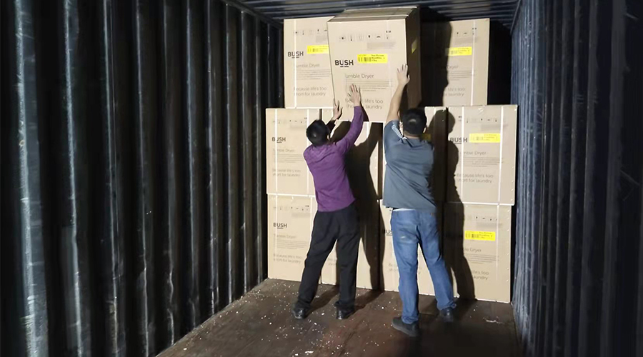 挑燈夜戰(zhàn)，順利完成客戶(hù)Argos的滾筒干衣機(jī)出貨