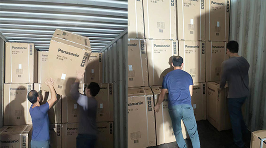 春節(jié)放假沖刺！加速度完成客戶松下衣物烘干機裝柜發(fā)貨