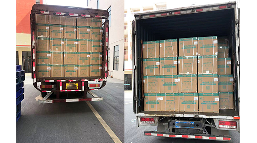 實況圖！金環(huán)電器完成國內(nèi)某知名品牌迷你洗衣機(jī)裝柜發(fā)貨